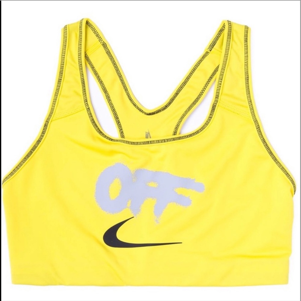 Yellow off white work out set